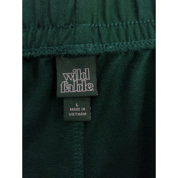 Wild Fable Green Elastic Waist Womens Shorts Size Large Cotton Blend. - Picture 3 of 7